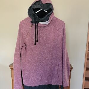 Ampersand Women's Heathered Berry Double Hood